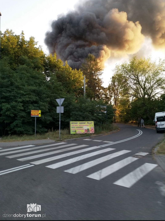 Pożar składu węgla przy Szosie Chełmińskiej