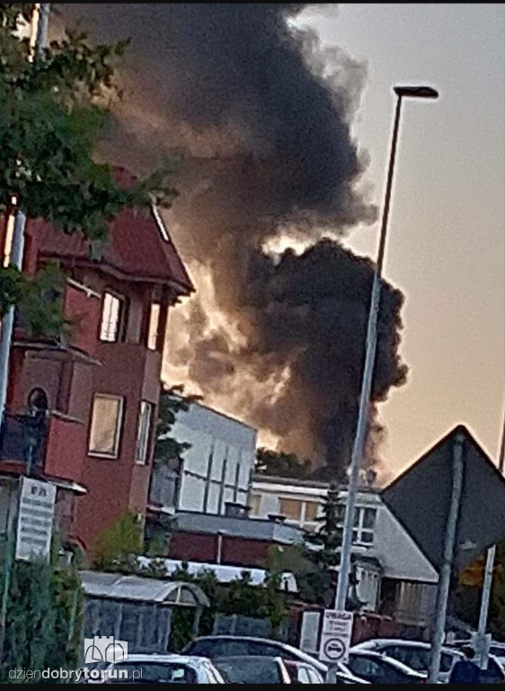 Pożar składu węgla przy Szosie Chełmińskiej