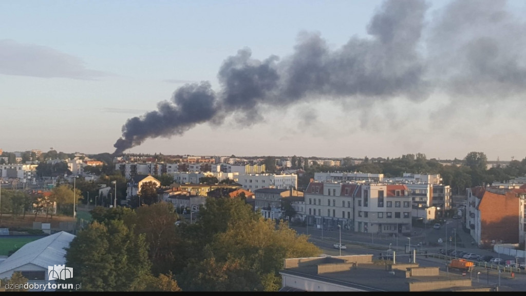 Pożar składu węgla przy Szosie Chełmińskiej