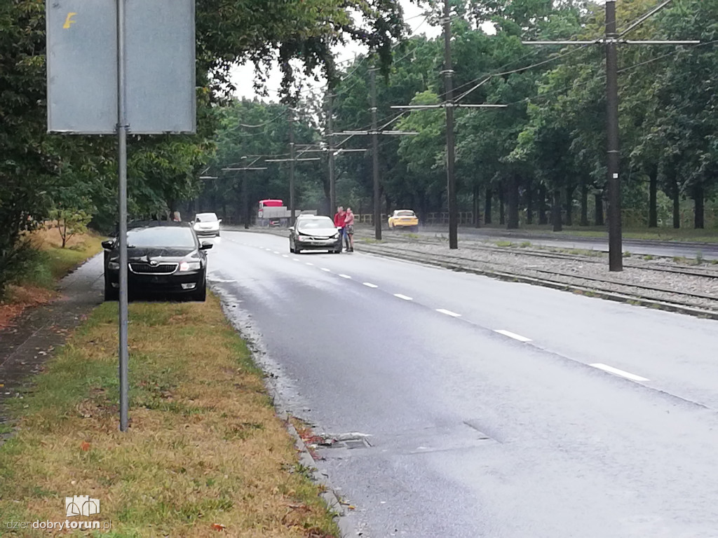 Kolizja trzech samochodów na Traugutta