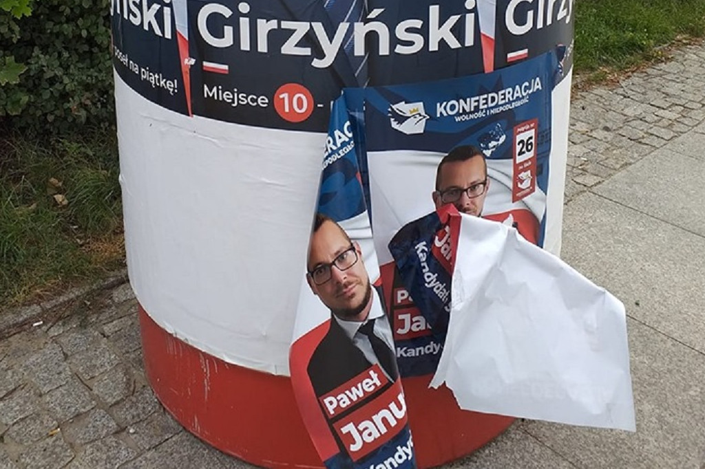 Na potęgę niszczą plakaty Konfederacji