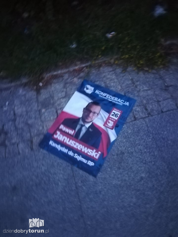 Na potęgę niszczą plakaty Konfederacji