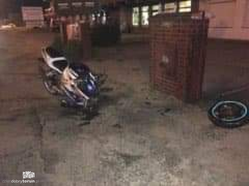 Wypadek z udziałem motocyklisty