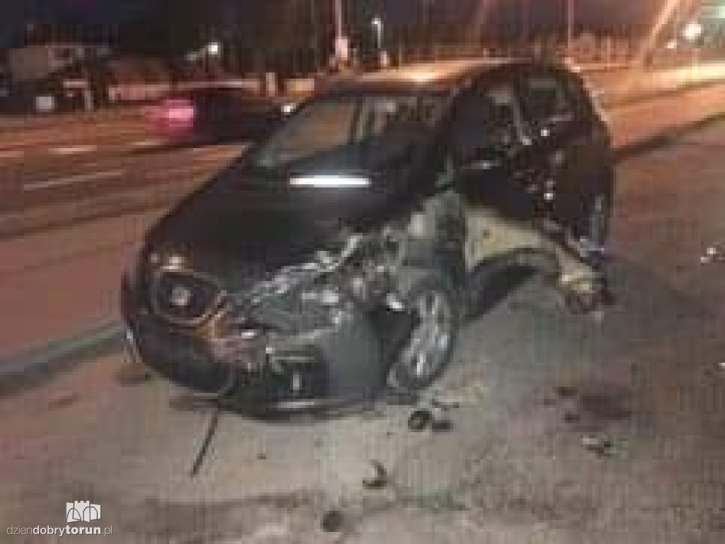 Wypadek z udziałem motocyklisty