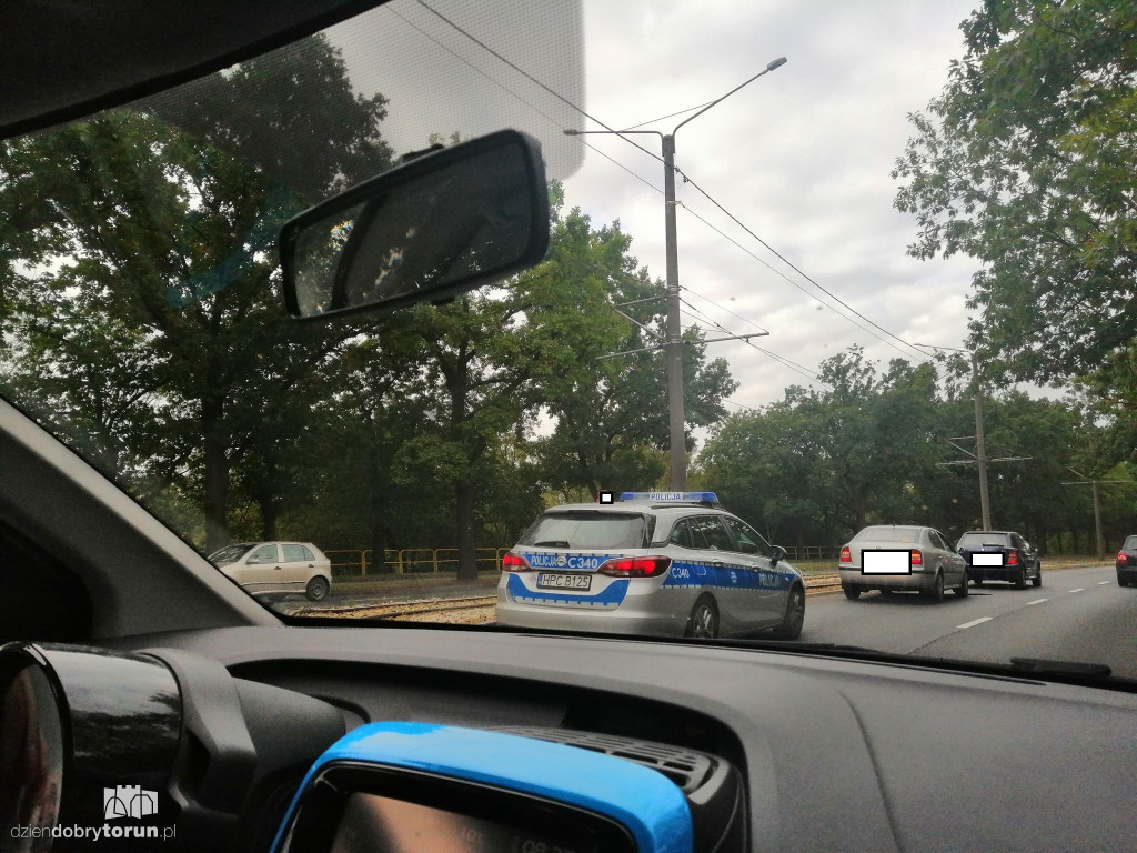 Kolizja przy ul. Traugutta w Toruniu