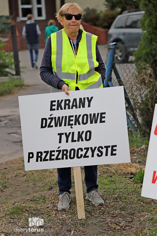 Protest mieszkańców na DK15 w Grębocinie