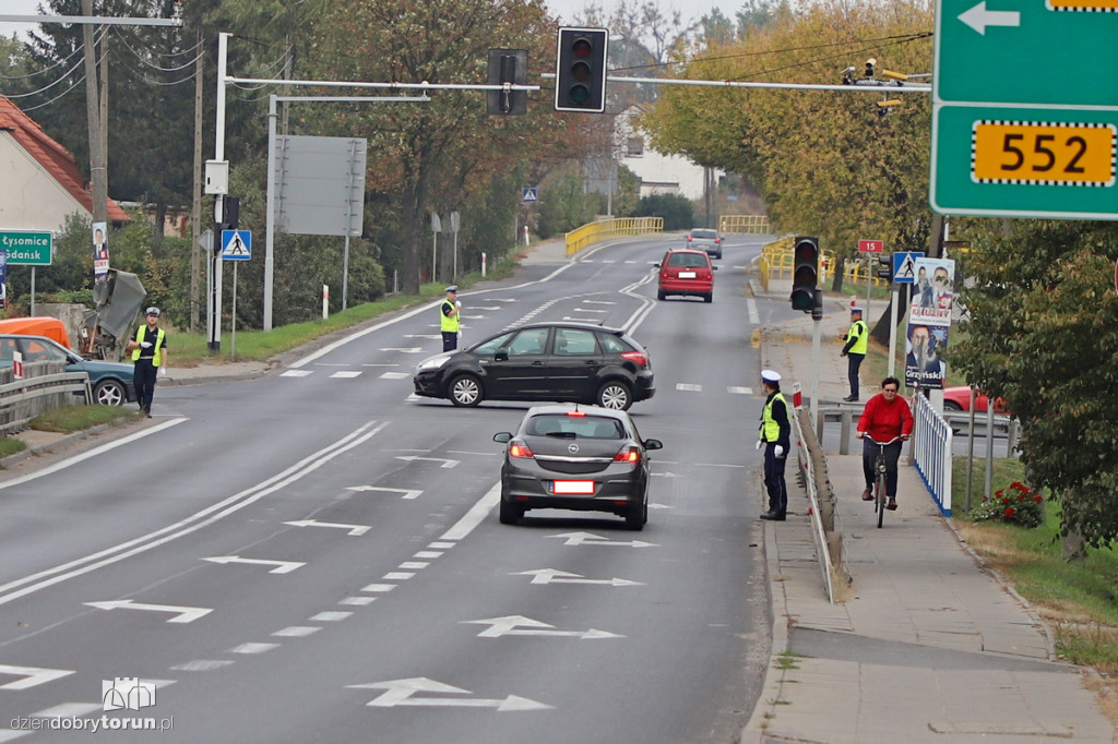 Protest mieszkańców na DK15 w Grębocinie