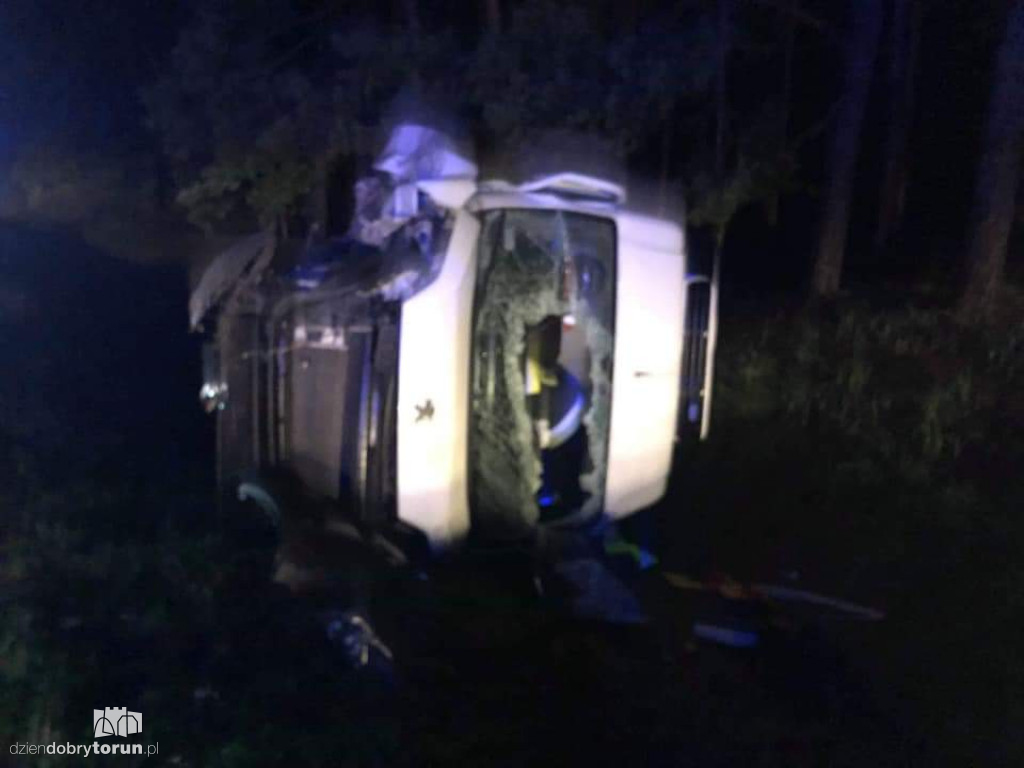 Wypadek na DK10 w Przyłubiu
