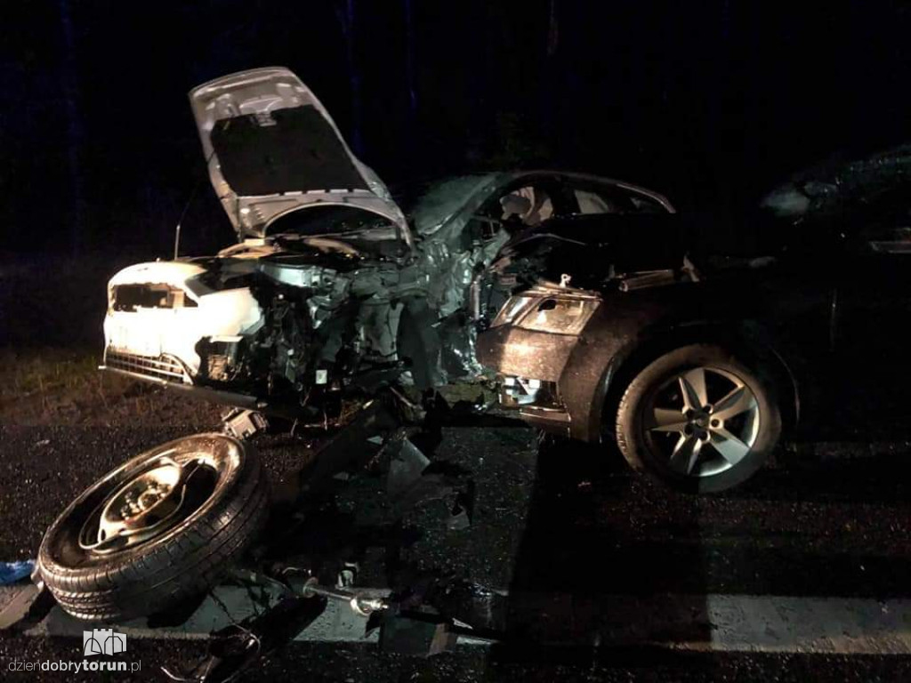 Wypadek na DK10 w Przyłubiu