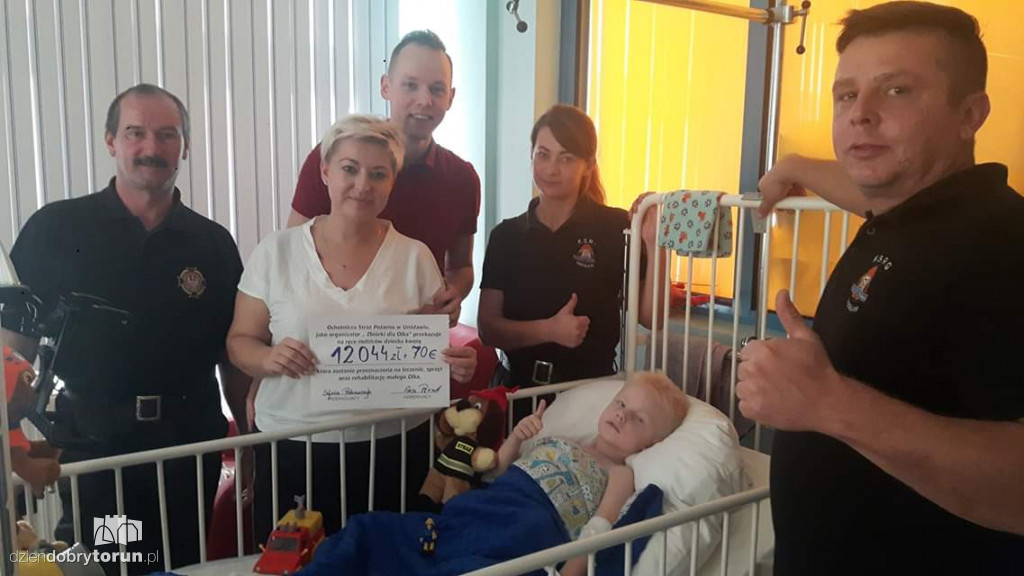 Strażacy pomogli 4-letniemu Olkowi z Torunia