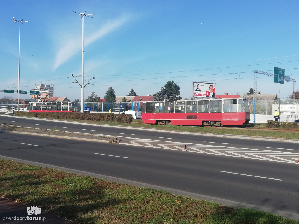 Wykolejenie tramwaju przy Szosie Lubickiej