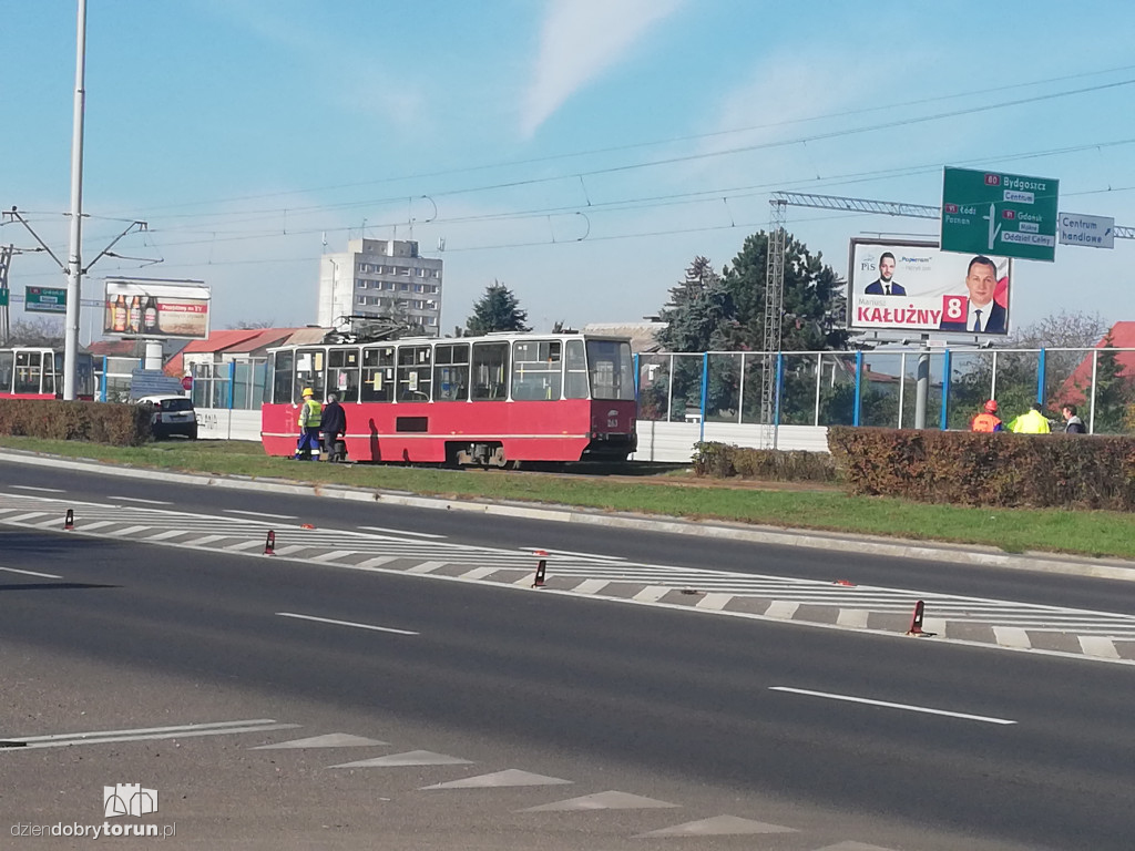 Wykolejenie tramwaju przy Szosie Lubickiej