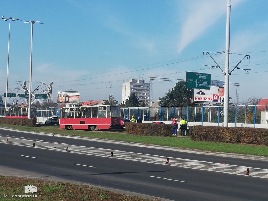 Wykolejenie tramwaju przy Szosie Lubickiej