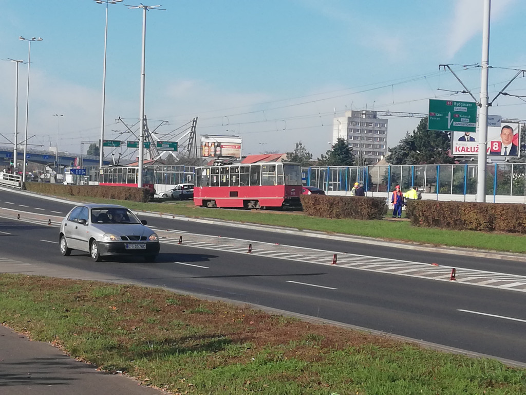 Wykolejenie tramwaju przy Szosie Lubickiej