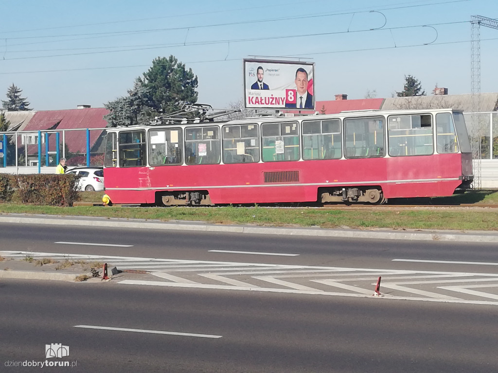 Wykolejenie tramwaju przy Szosie Lubickiej