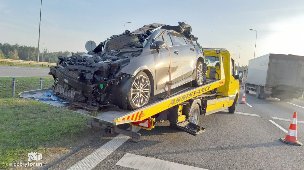 Groźne zderzenie na A1 w Nowej Wsi