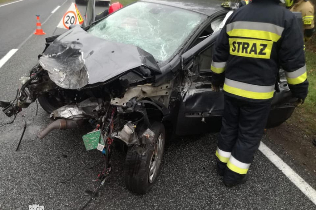 Wypadek na DK w Przyłubiu pod Toruniem