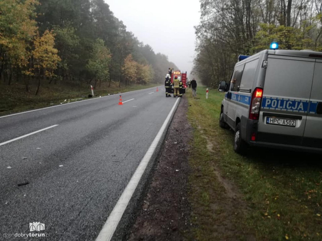 Wypadek na DK w Przyłubiu pod Toruniem