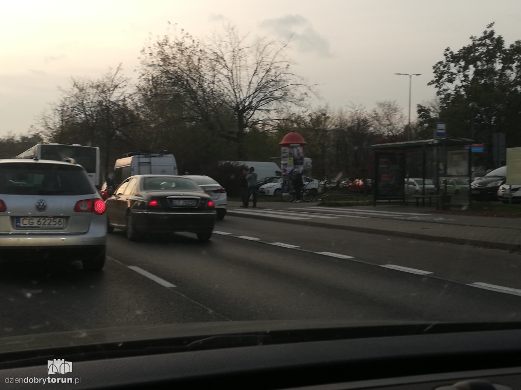 Kolizja przy ul. Kościuszki w Toruniu