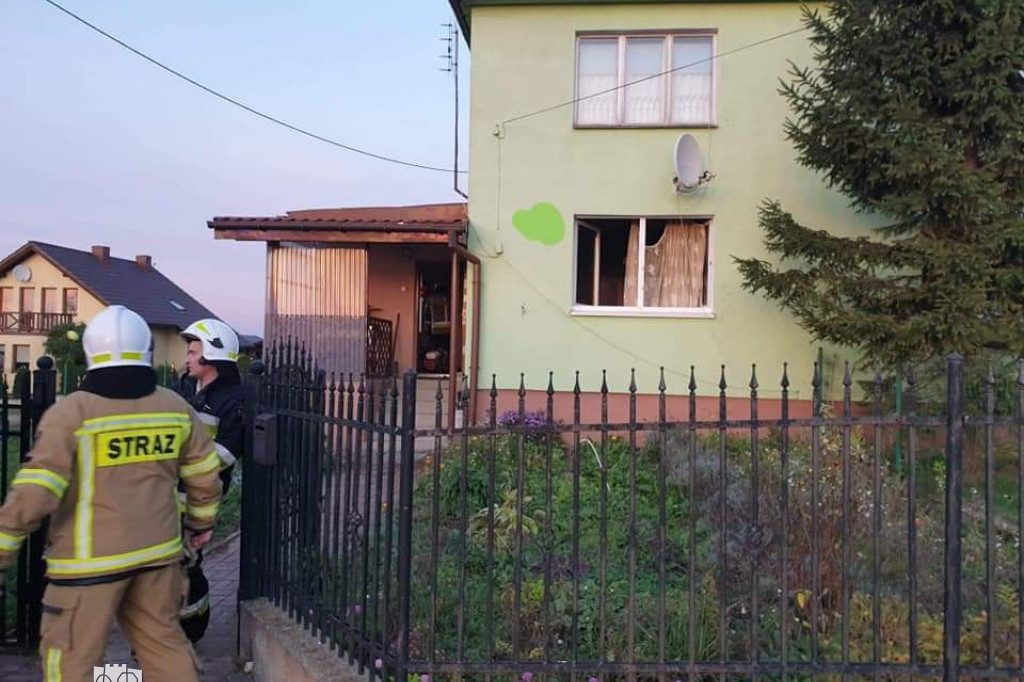Wybuch gazu w domu w Unisławiu
