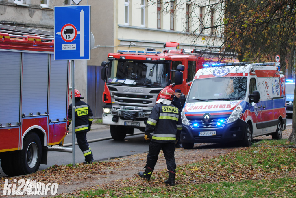 Pożar w mieszkaniu w Inowrocławiu