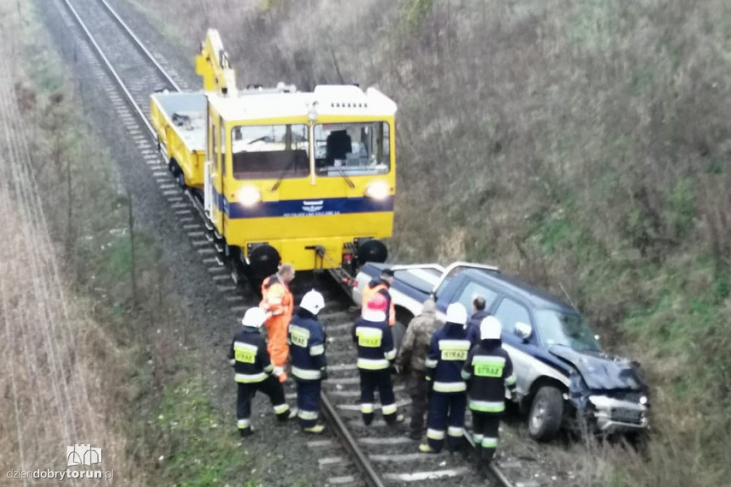 Wypadek auta koło Jabłonowa Pomorskiego