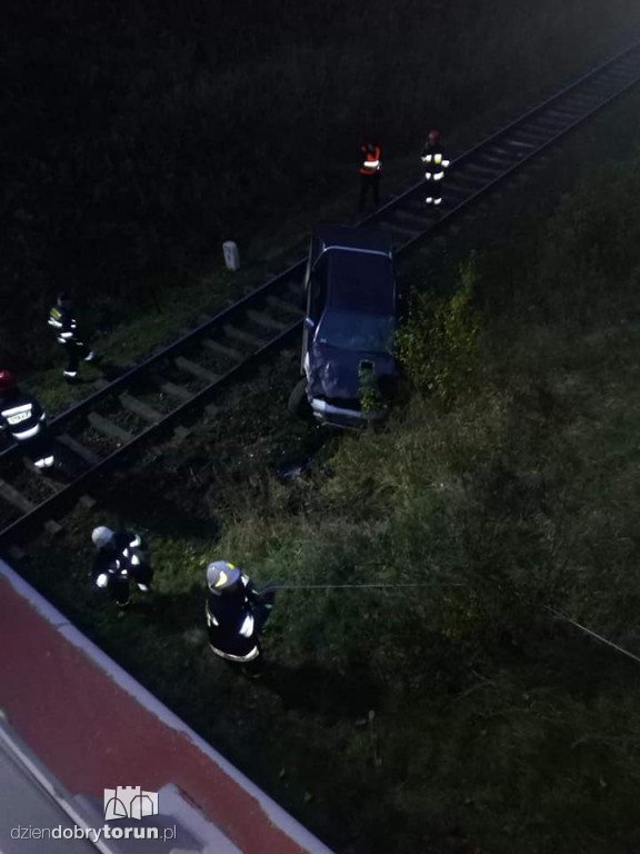 Wypadek auta koło Jabłonowa Pomorskiego