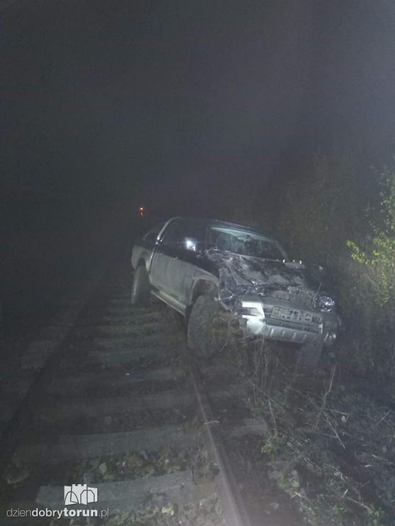 Wypadek auta koło Jabłonowa Pomorskiego
