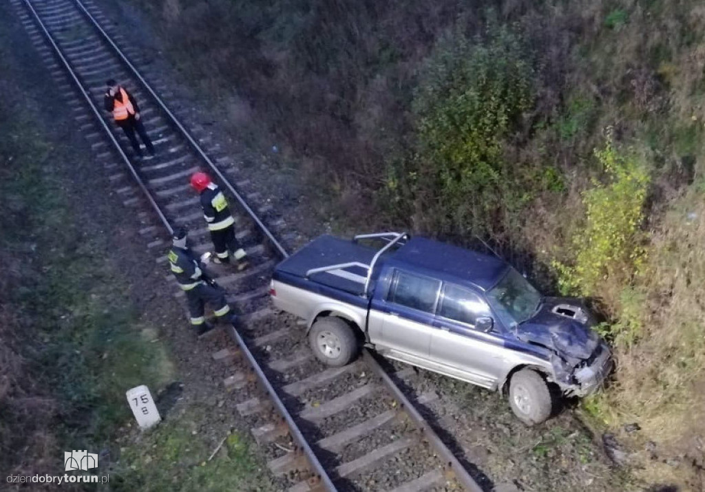 Wypadek auta koło Jabłonowa Pomorskiego