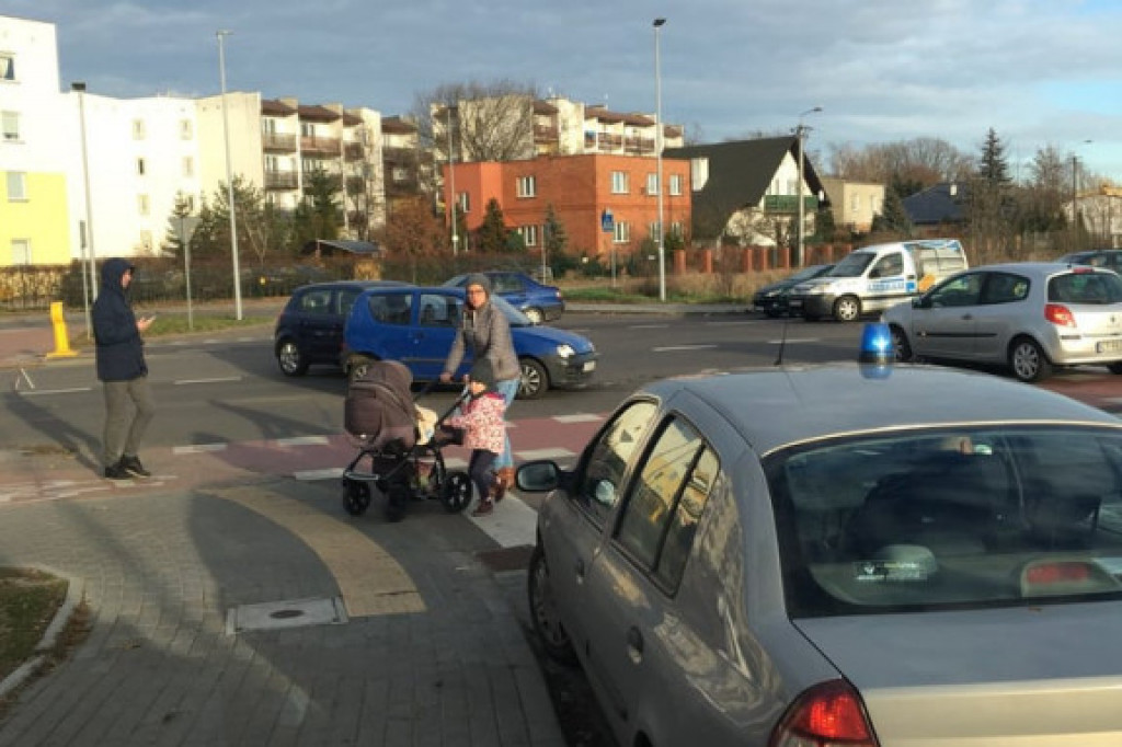 Kolizja dwóch samochodów przy ul. Włocławskiej