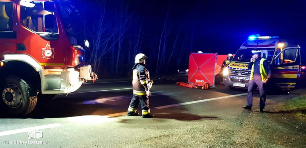 Śmiertelny wypadek w Pędzewie na DK80