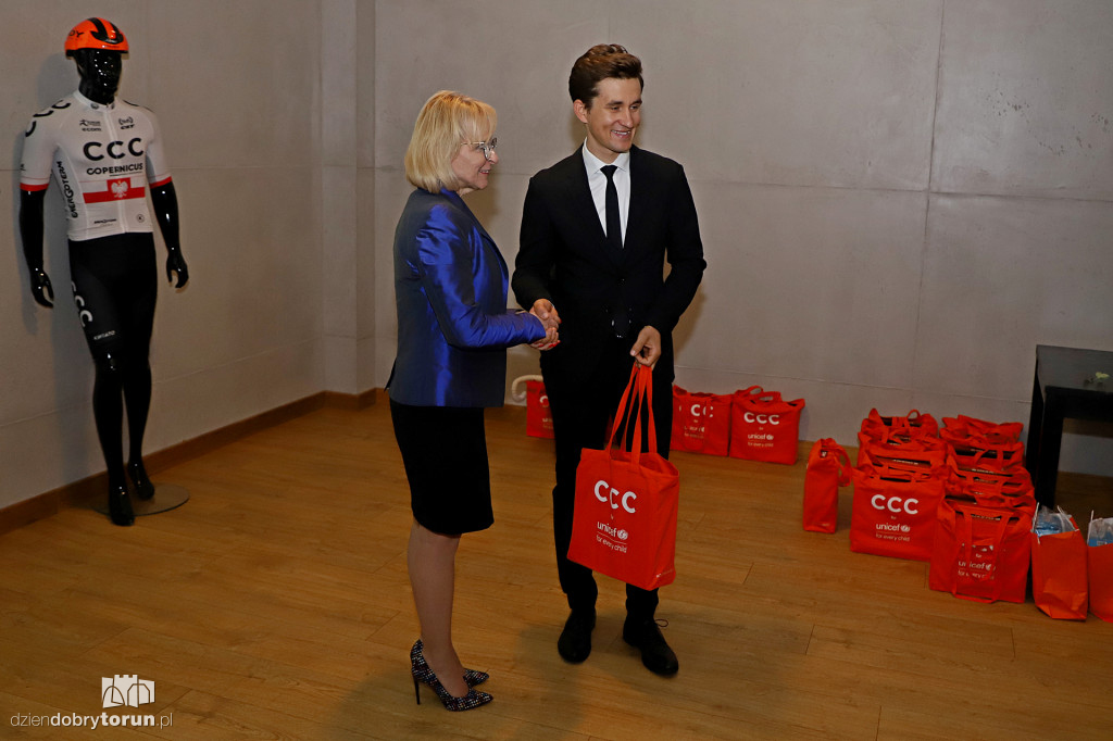 Michał Kwiatkowski na spotkaniu wigilijnym