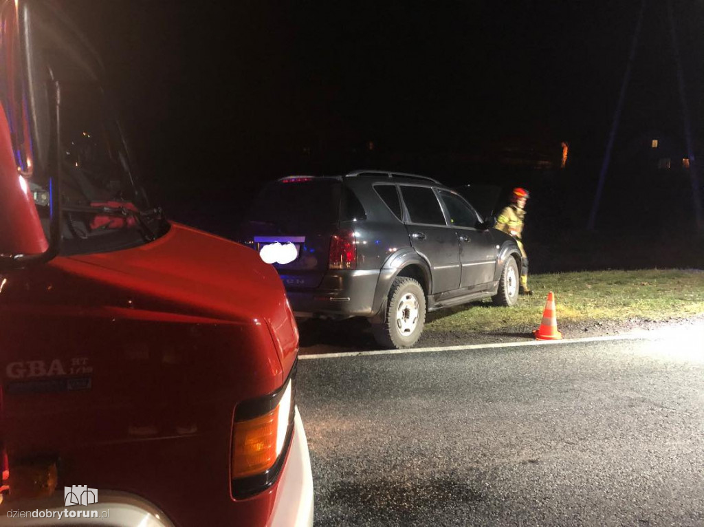 Wypadek na skrzyżowaniu drogi krajowej z wojewódzką