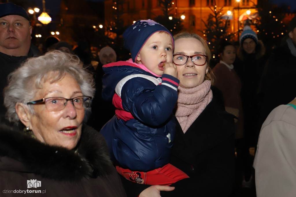 Iluminacja choinki pod urzędem marszałkowskim