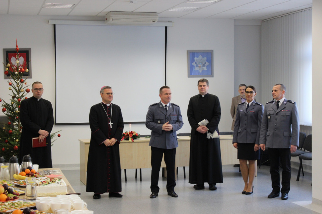 Spotkanie opłatkowe w toruńskiej komendzie