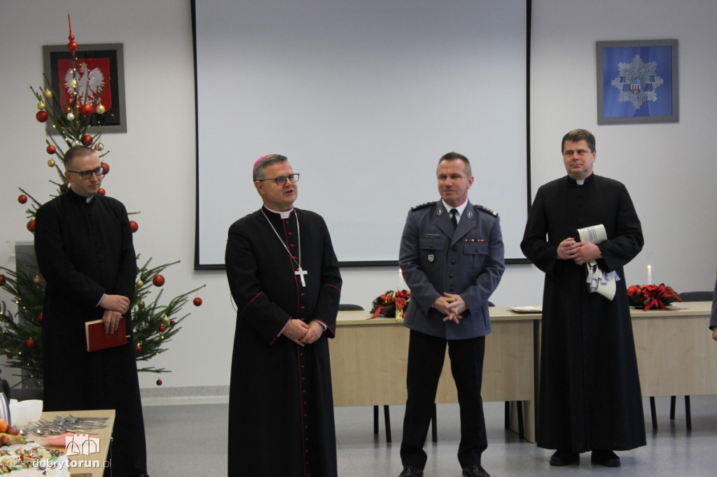 Spotkanie opłatkowe w toruńskiej komendzie