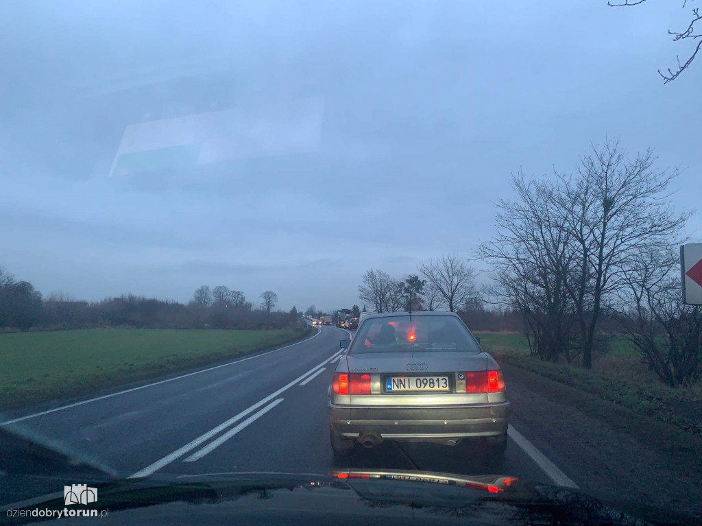 Wypadek na DK15 w Rogówku pod Toruniem