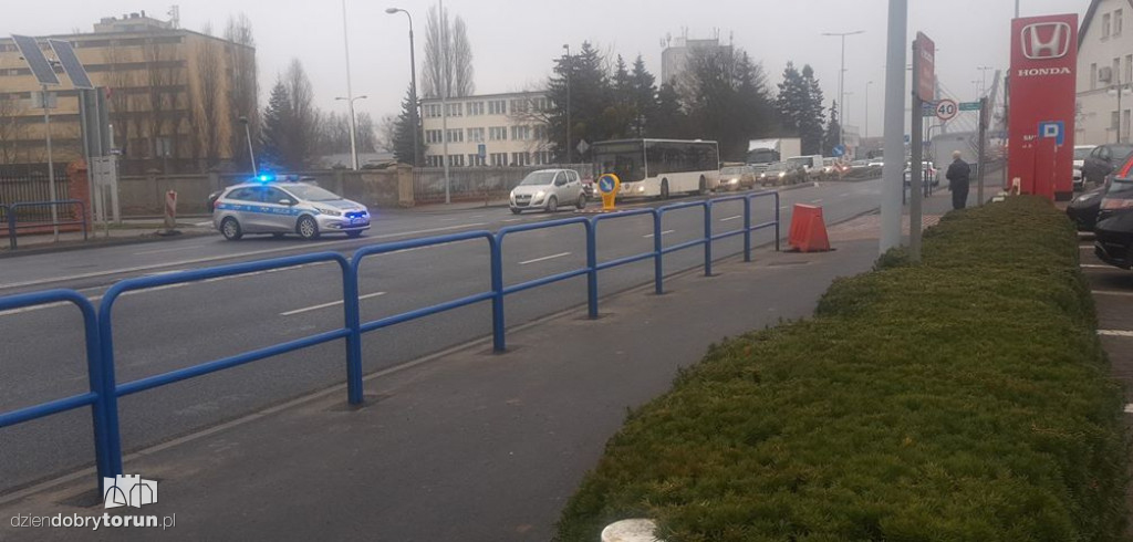 Płonąca koparka przy ul. Żółkiewskiego