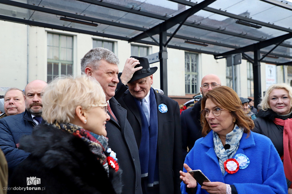 Rekonstrukcja powitania polskich żołnierzy