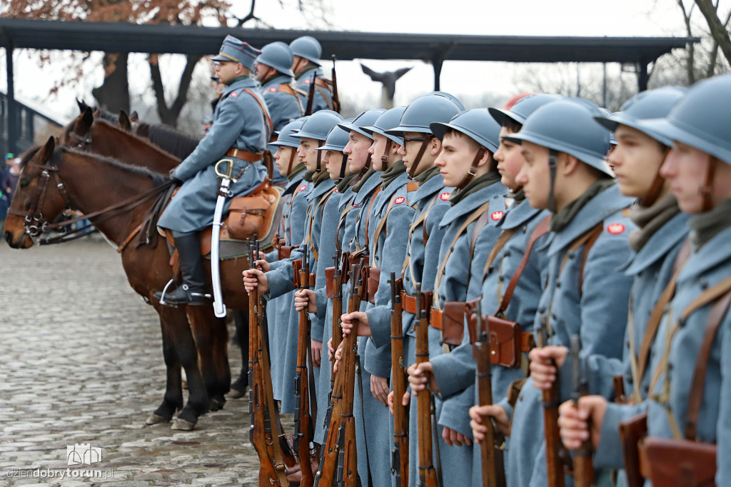 Rekonstrukcja powitania polskich żołnierzy