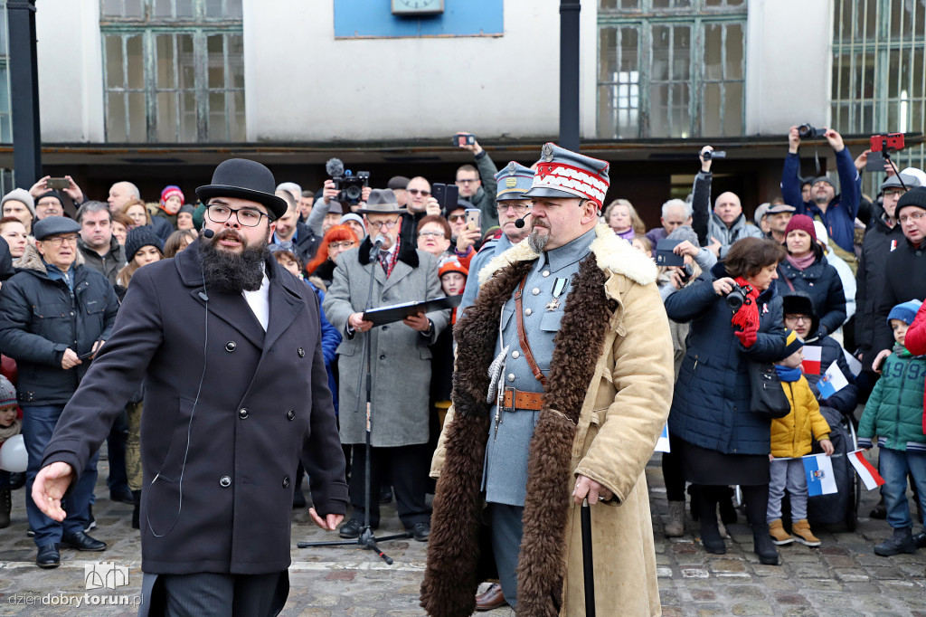 Rekonstrukcja powitania polskich żołnierzy