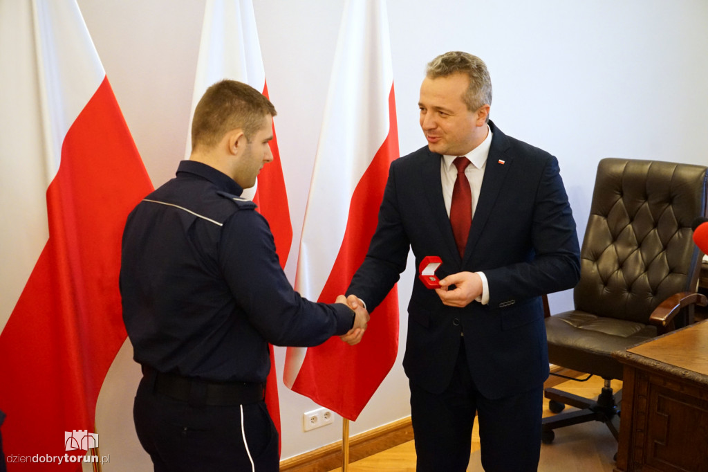 Policjant z Torunia spotkał się z wojewodą