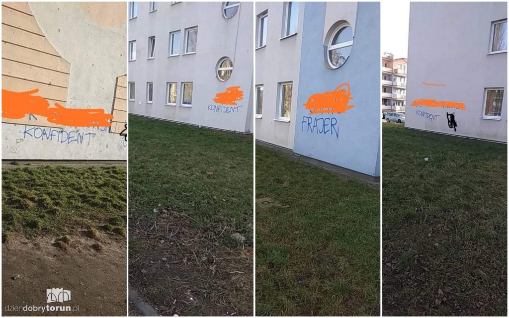 Zdewastowany blok przy ul. Drzymały