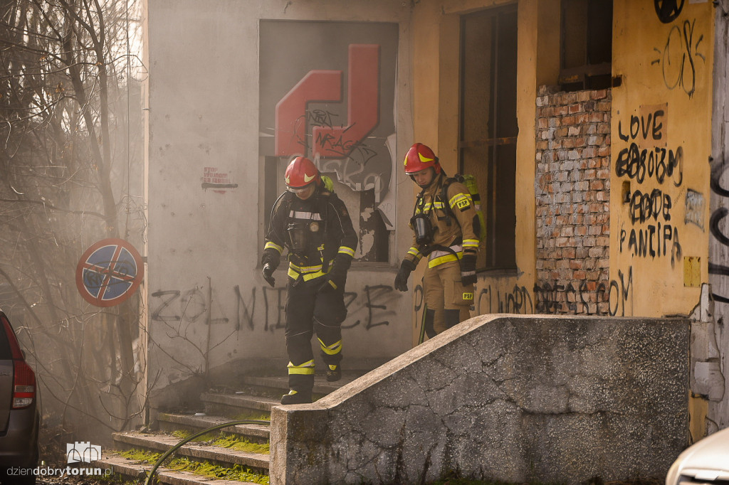 Akcja straży pożarnej w centrum miasta