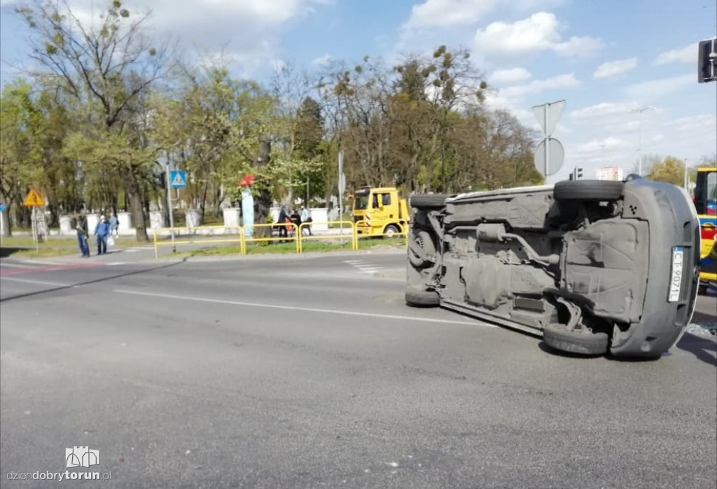 Wypadek w centrum Torunia