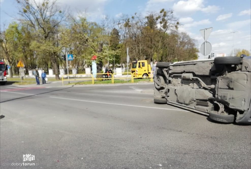 Wypadek w centrum Torunia