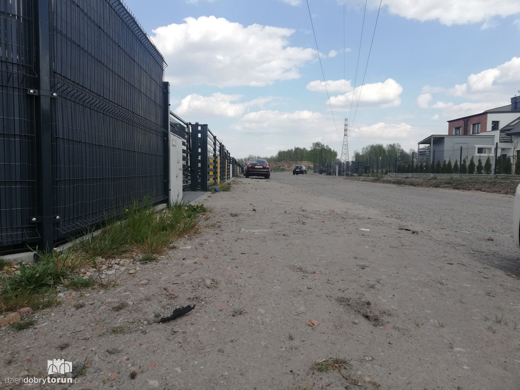 Ul. Zielonogórska po opadach deszczu