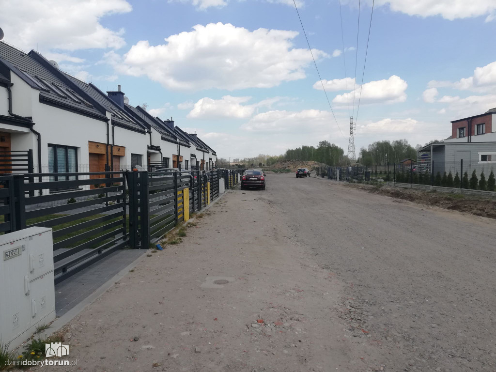 Ul. Zielonogórska po opadach deszczu