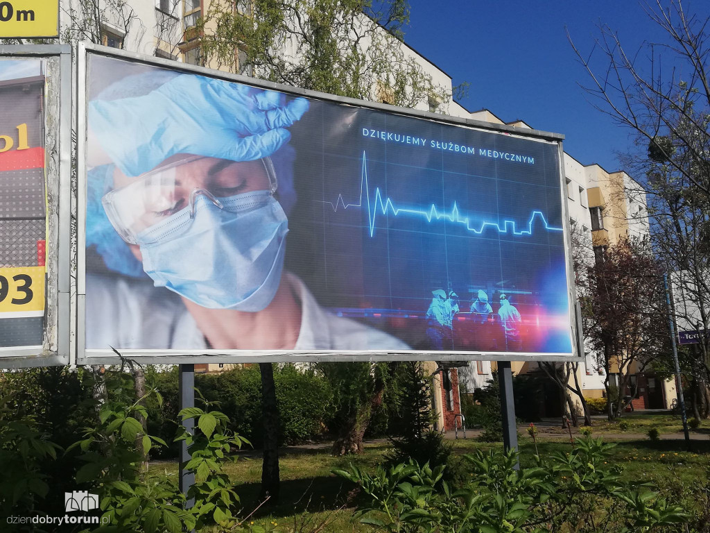 Miasto dziękuje medykom na specjalnych banerach