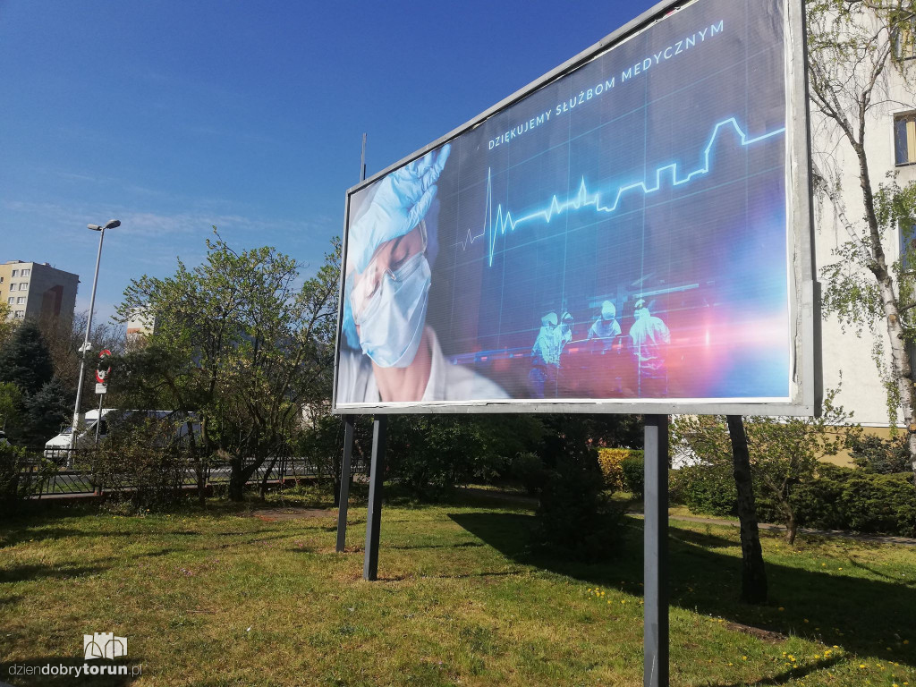 Miasto dziękuje medykom na specjalnych banerach